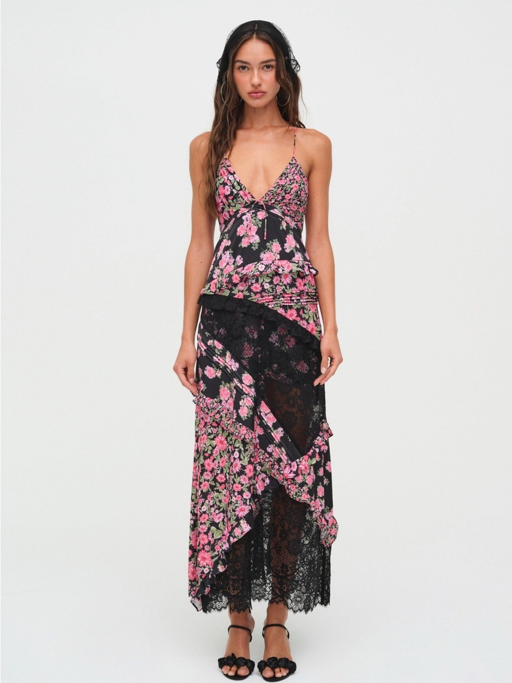For Love & Lemons Rosalyn Maxi Dress